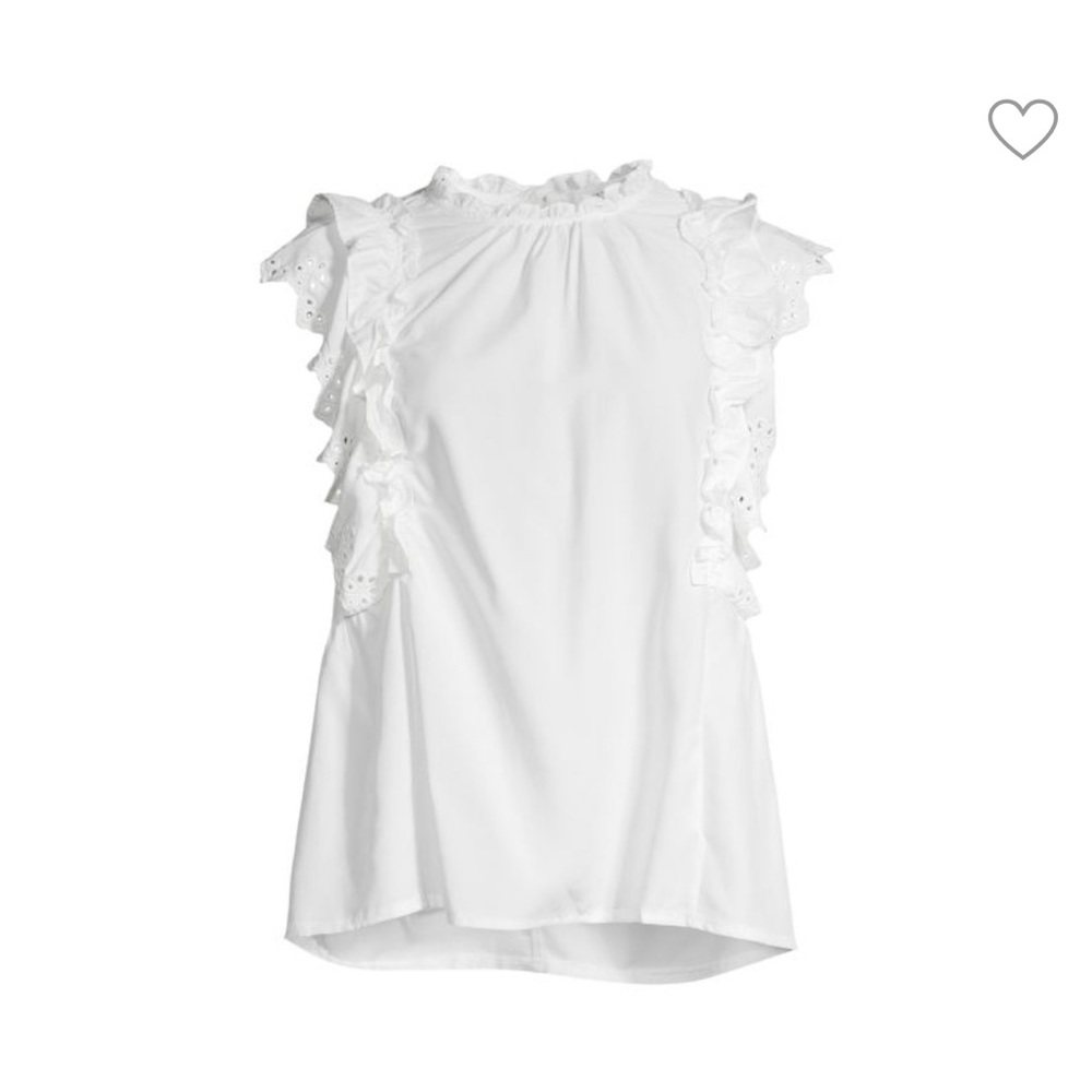Ruffle silk top